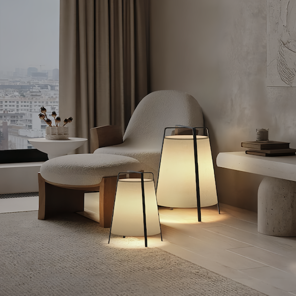 Elegant Floor Lamp for Bedroom Lighting and Home Decor Ambiance Small - Diam 7.48'' H 9.44'' NaLani