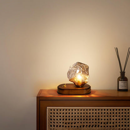 Elegant Glass Table Lamp for Home Lighting with Frosted Design NALANI