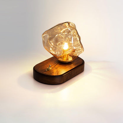 Elegant Glass Table Lamp for Home Lighting with Frosted Design NALANI