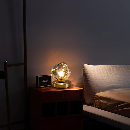 Elegant Glass Table Lamp for Home Lighting with Frosted Design NALANI