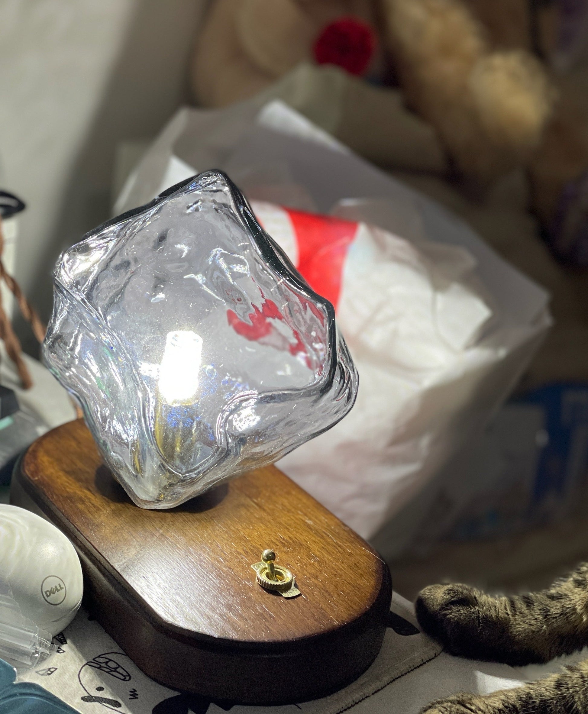 Elegant Glass Table Lamp for Home Lighting with Frosted Design NALANI