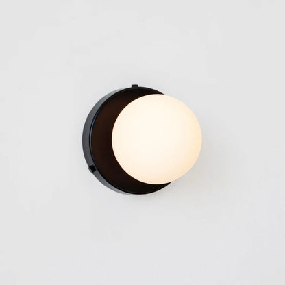 Elegant Glass Wall Lamp with Plug-In Design and LED Bulb No Plug - Black NaLani
