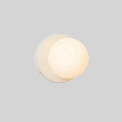 Elegant Glass Wall Lamp with Plug-In Design and LED Bulb No Plug - White NaLani