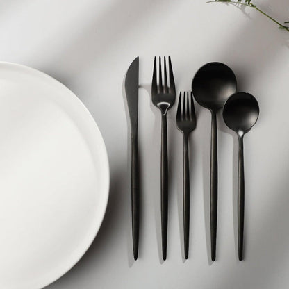 Elegant Golden Minimalist Cutlery Set For Modern Dining NALANI