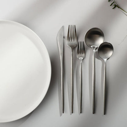 Elegant Golden Minimalist Cutlery Set For Modern Dining NALANI