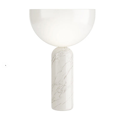 Elegant Marble Lamp With Refined Marble Base Lighting White NALANI