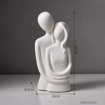 Elegant Resin Sculpture 8.5x10x21cm Modern Home Decor Piece White NALANI