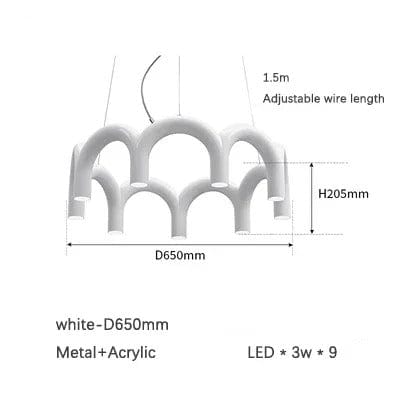Elegant Round Chandelier for Modern Interiors with Minimalist Design White NALANI