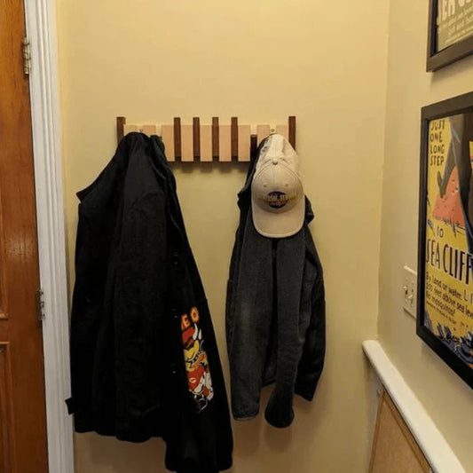Elegant Wooden Piano Style Coat Rack for Stylish Entryway NaLani