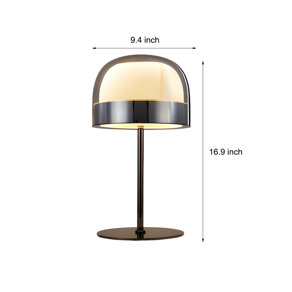 Equatore Glass Table Lamp with Two-Layer Night Light Design NALANI