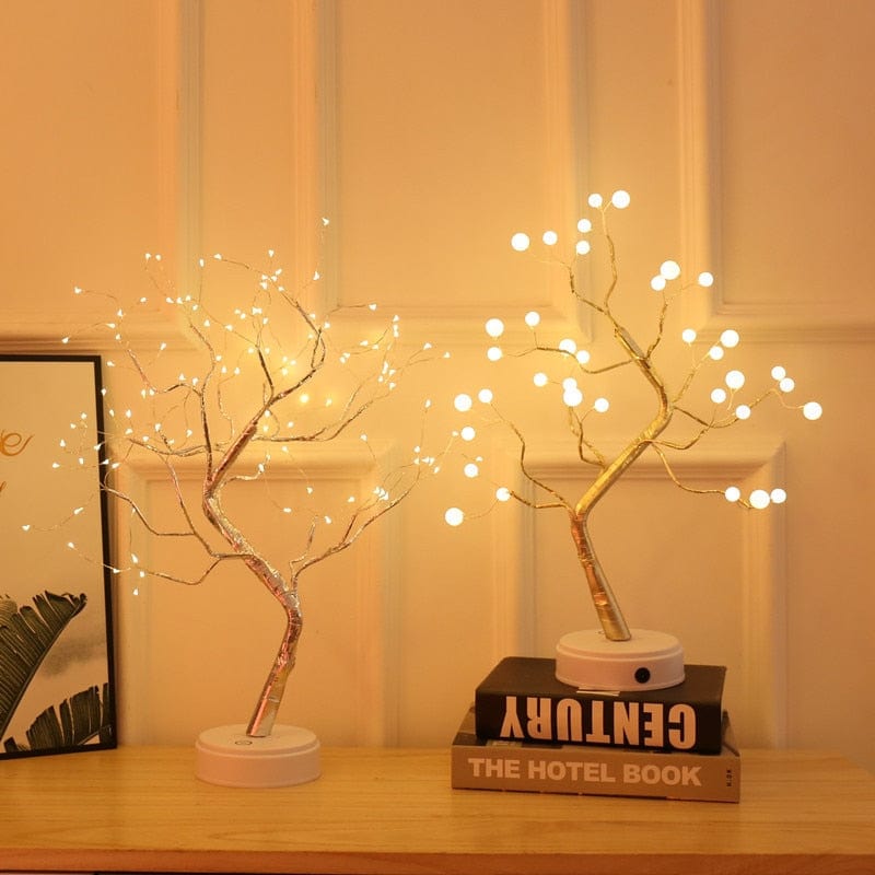 Fairy Tree Table Lamps Warm Light With Drops Or Pearls NALANI