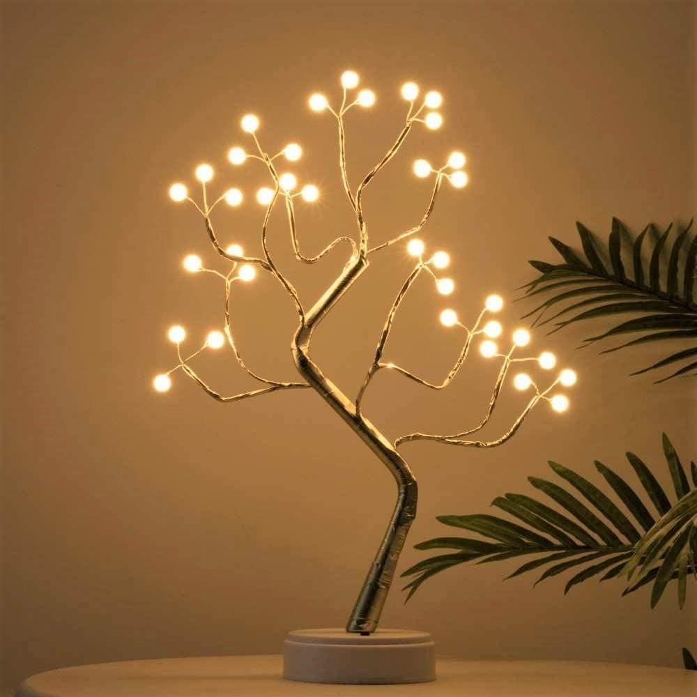 Fairy Tree Table Lamps Warm Light With Drops Or Pearls Pearls NALANI