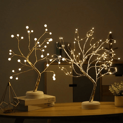 Fairy Tree Table Lamps Warm Light With Drops Or Pearls NALANI