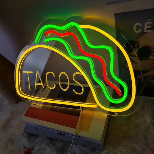Fast Food Neon Sign Night Light LED Wall Decor Lamp NALANI