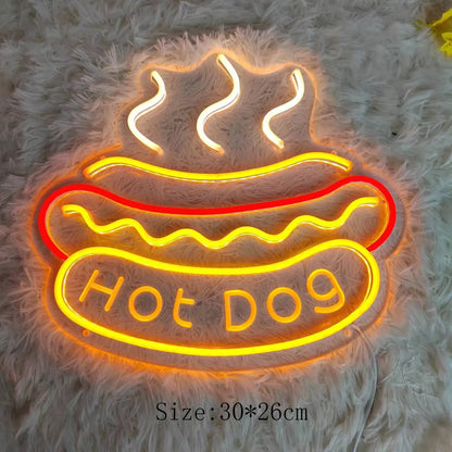 Fast Food Neon Sign Night Light LED Wall Decor Lamp NALANI