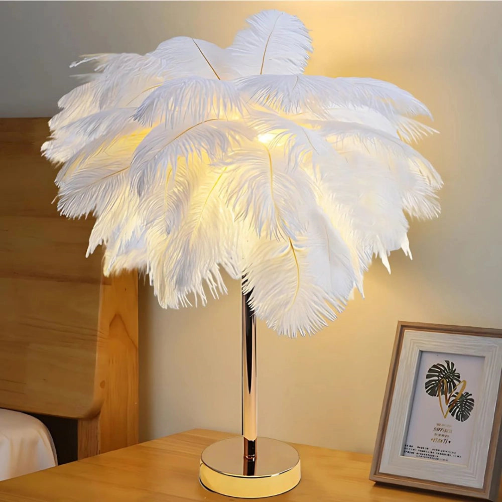 Feather Palm Tree Lamp with Remote Control for Serene Ambiance NaLani