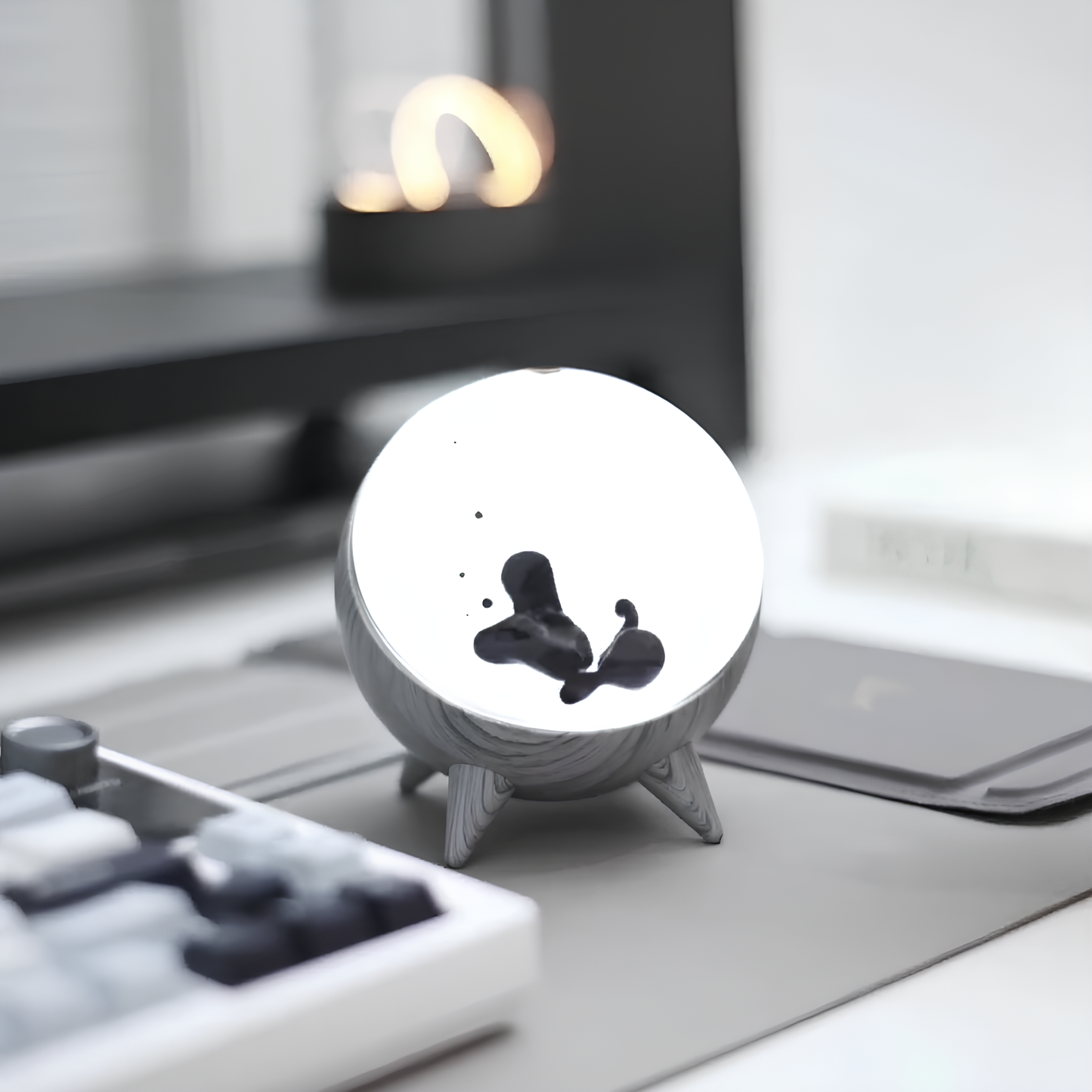 Ferrofluid Sound Reactive Display With Captivating Visual Effects Wooden Grey NaLani