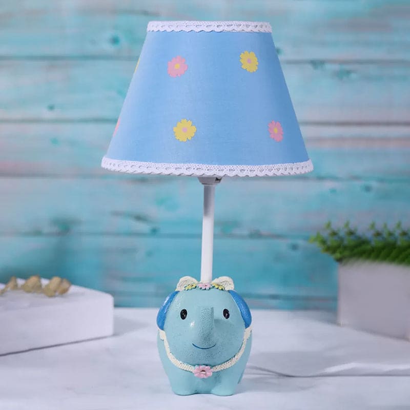 Floral Table Lamp With Elephant Base For Elegant Decor NALANI