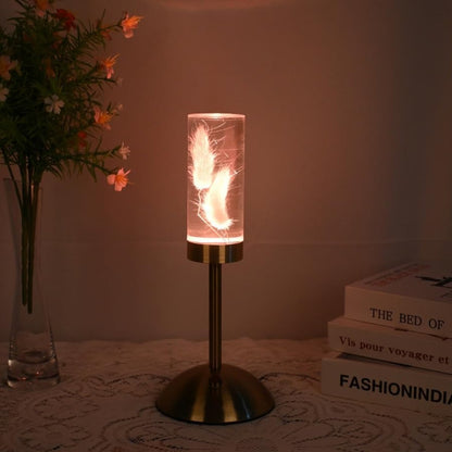 Floral Table Lamp with Real Flowers for Modern Home Decor Dogwoods NaLani