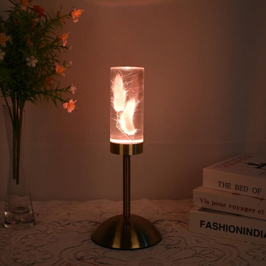 Floral Table Lamp with Real Flowers for Modern Home Decor Dogwoods NaLani