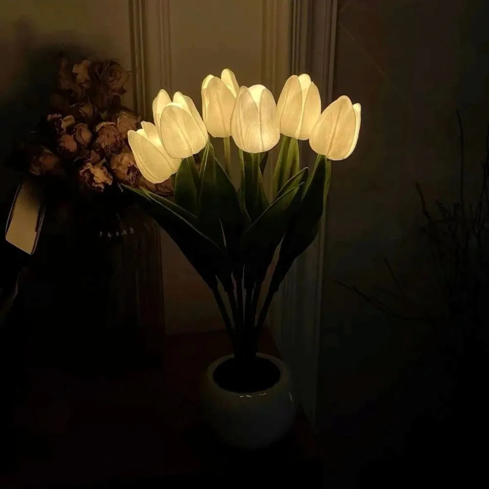 Floral Tulip Night Light for Warm Ambiance and Home Decor NaLani
