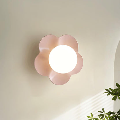Floral Wall Lamp Decorative Indoor Ambient Light For Home ∅ 7.9″ x H 6.7″ Dia 20cm x H 17cm Purple NALANI