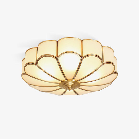 Flower Shape Glass Recessed Ceiling Light With Frosted Glow NALANI