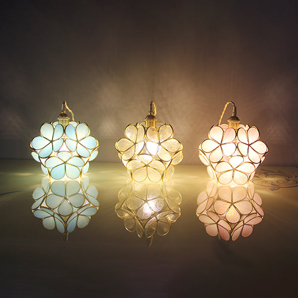 Flower Stained Glass Pendant Ceiling Light 1 Light Fixture NALANI