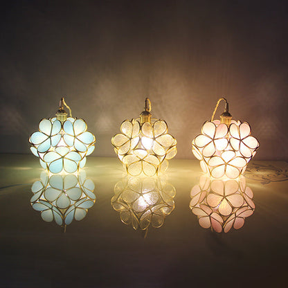 Flower Stained Glass Pendant Ceiling Light 1 Light Fixture NALANI