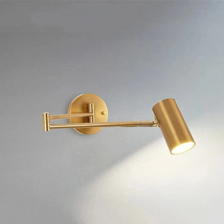 Folding LED Wall Light Telescopic Design Adjustable Bedroom Gold NALANI