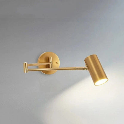 Folding LED Wall Light Telescopic Design Adjustable Bedroom Gold NALANI