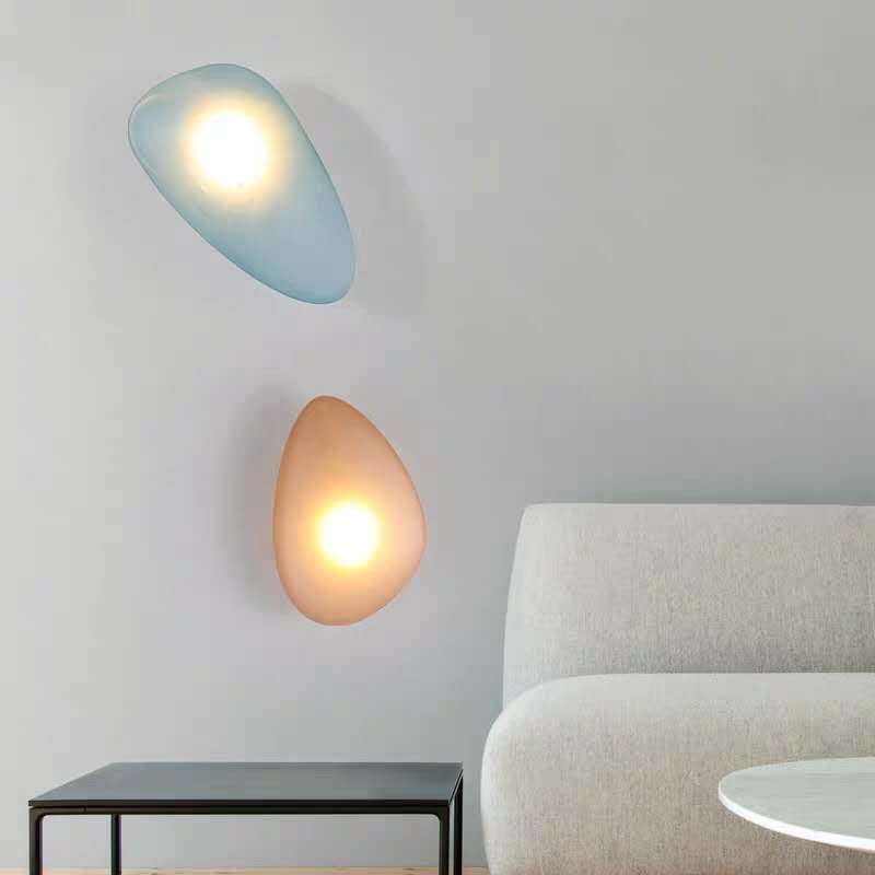Frosted Glass Cobblestone Wall Sconce Art Deco 1 Light NALANI
