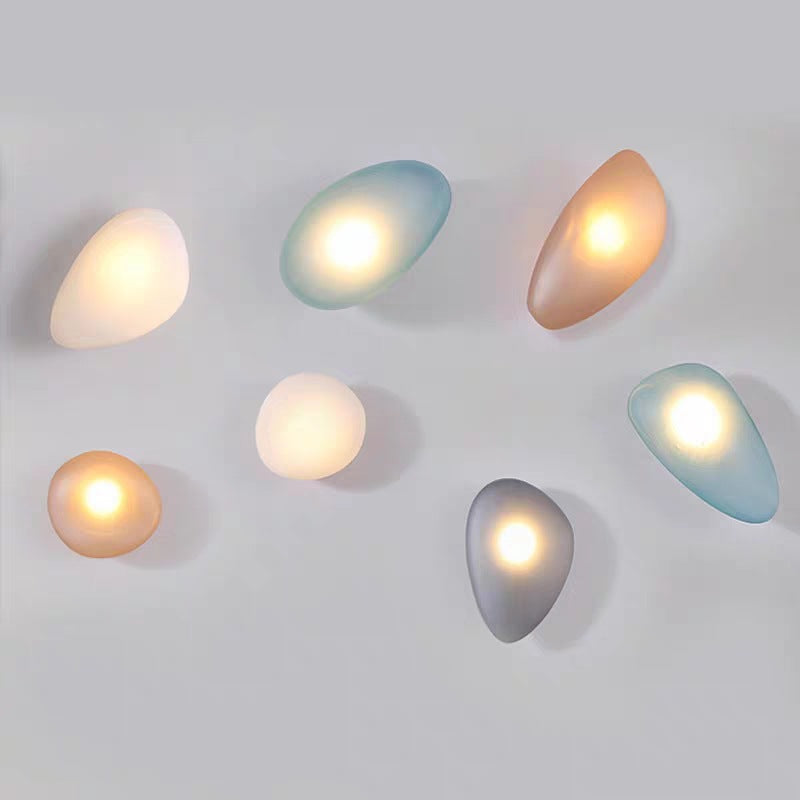 Frosted Glass Cobblestone Wall Sconce Art Deco 1 Light NALANI
