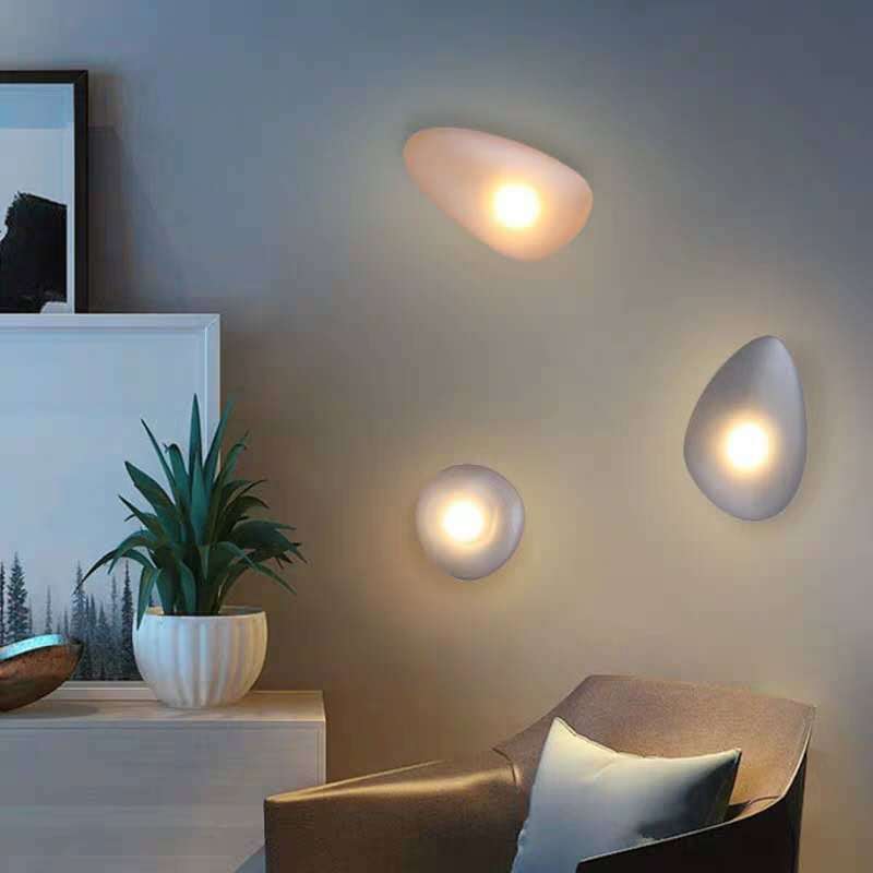 Frosted Glass Cobblestone Wall Sconce Art Deco 1 Light NALANI