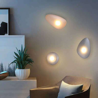 Frosted Glass Cobblestone Wall Sconce Art Deco 1 Light NALANI