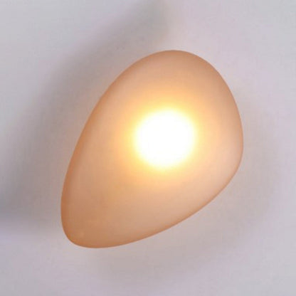 Frosted Glass Cobblestone Wall Sconce Art Deco 1 Light Amber Fillet NALANI