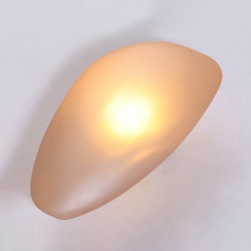 Frosted Glass Cobblestone Wall Sconce Art Deco 1 Light Amber Long Cone NALANI