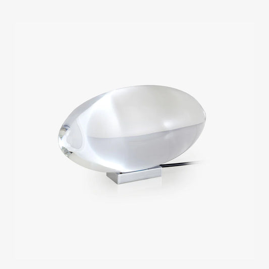 Glass Oval Stone Table Lamp Indian Inspired Ambient Lighting NALANI