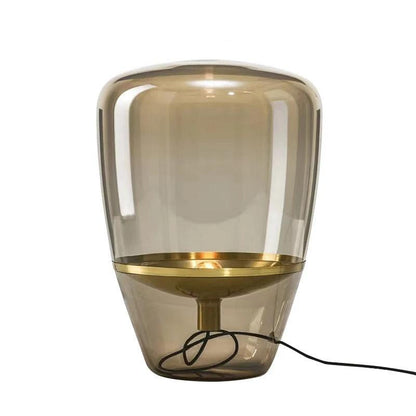 Glass Table Lamp For Living Room Elegant Indoor Lighting Beige NALANI