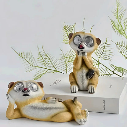 Glowing Meerkat Light Figures for Outdoor Decor and Night Lighting NaLani