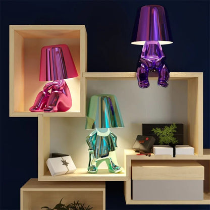 Gold Resin LED Desk Lamp With Thoughtful Design For Home NALANI