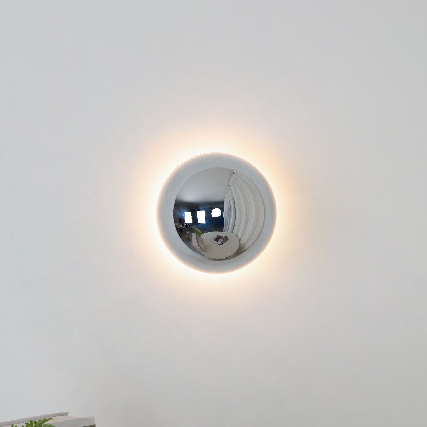 Gold Sphere Wall Sconce Modern Glass Lighting Fixture NALANI