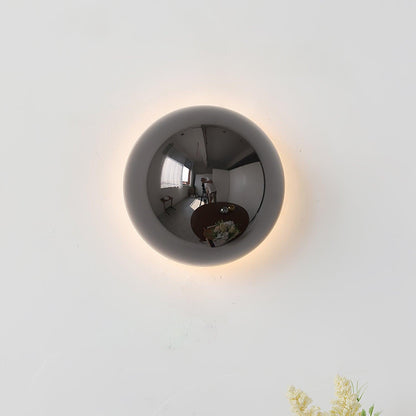 Gold Sphere Wall Sconce Modern Glass Lighting Fixture NALANI
