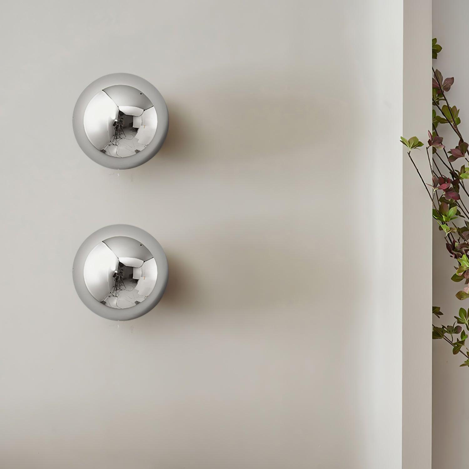 Gold Sphere Wall Sconce Modern Glass Lighting Fixture NALANI