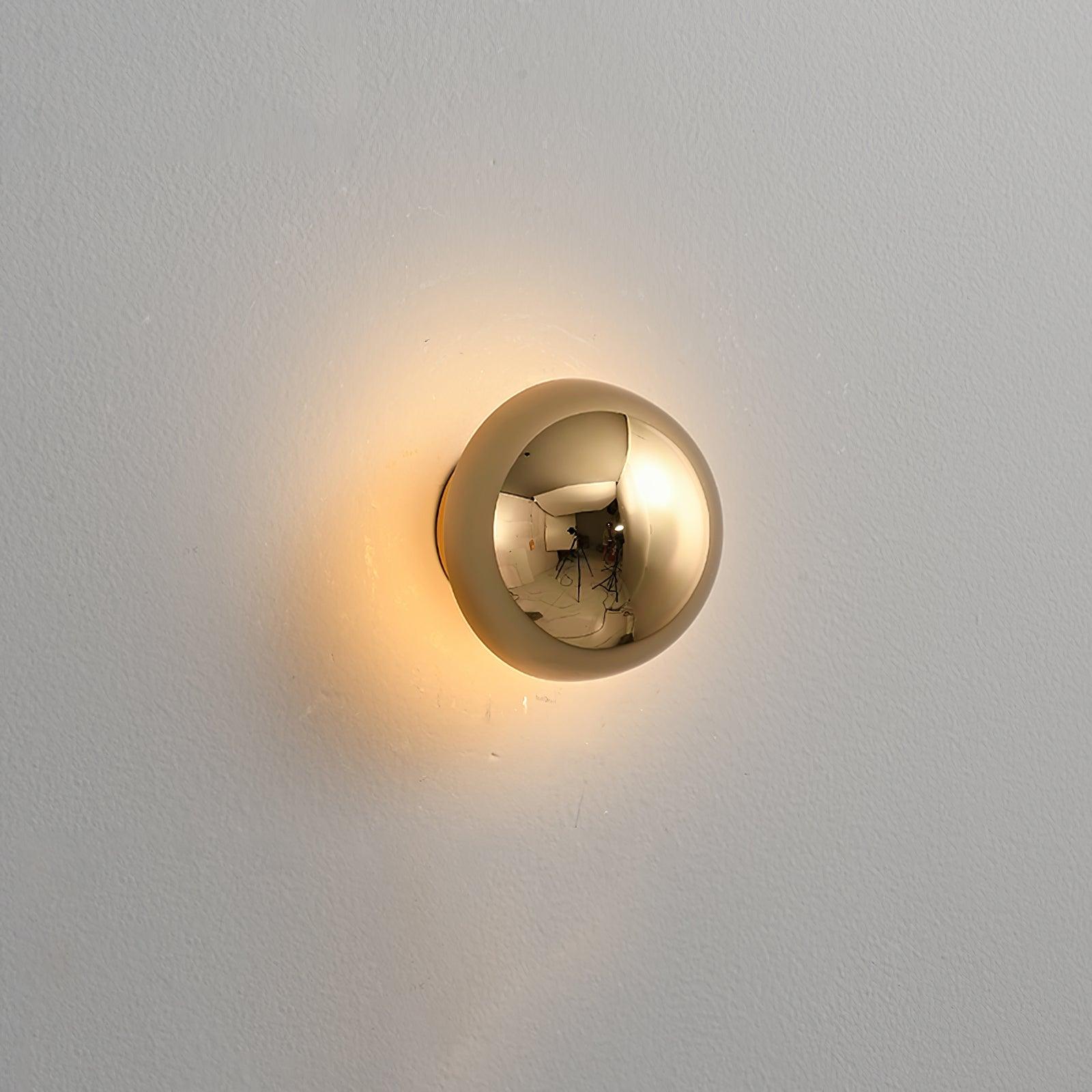 Gold Sphere Wall Sconce Modern Glass Lighting Fixture NALANI