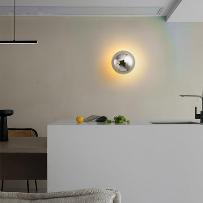 Gold Sphere Wall Sconce Modern Glass Lighting Fixture NALANI