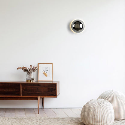 Gold Sphere Wall Sconce Modern Glass Lighting Fixture NALANI