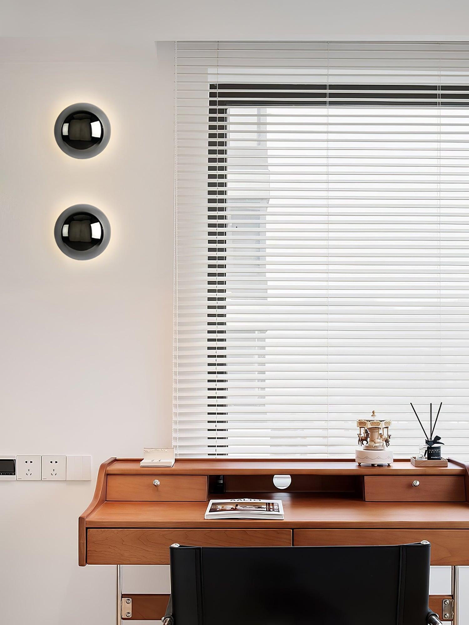 Gold Sphere Wall Sconce Modern Glass Lighting Fixture NALANI