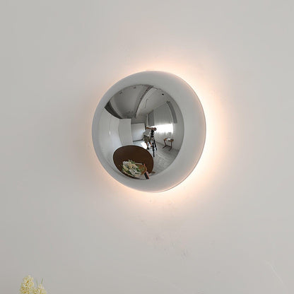 Gold Sphere Wall Sconce Modern Glass Lighting Fixture NALANI