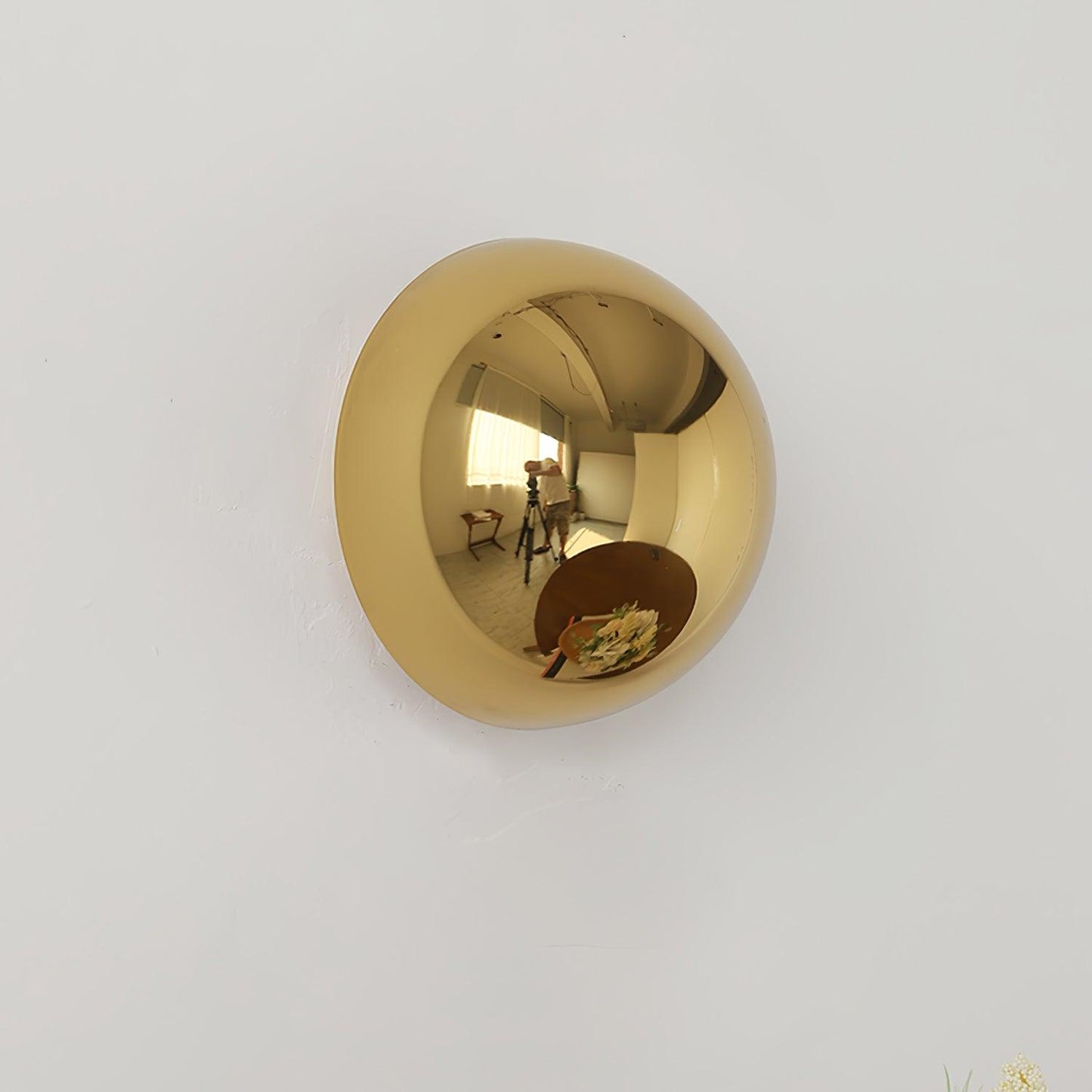 Gold Sphere Wall Sconce Modern Glass Lighting Fixture NALANI
